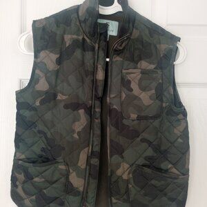 Boys bubble Camouflage Vest Jacket, Green